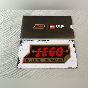 LEGO 5007016 VIP EXCL GWP 1950’s Retro License Plate Tin Sign Billund Denmark